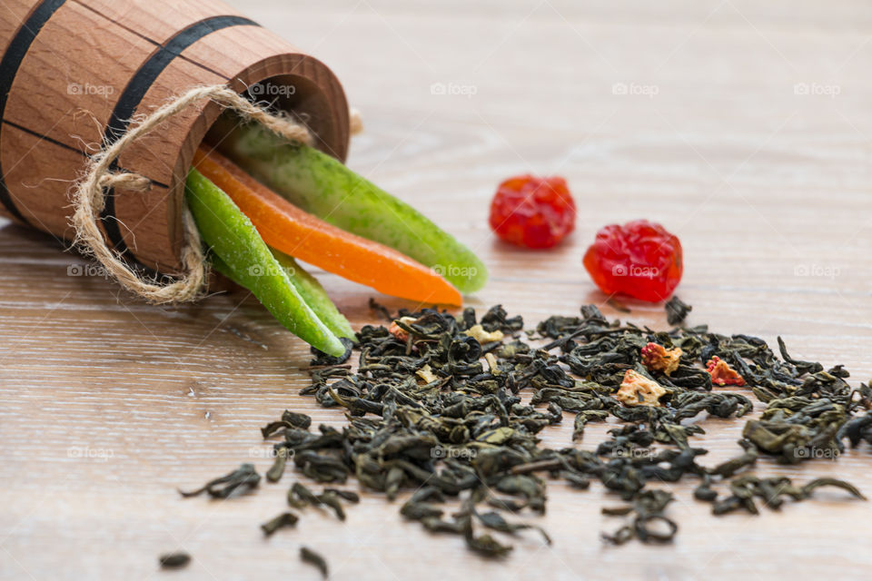 Dried foods on table