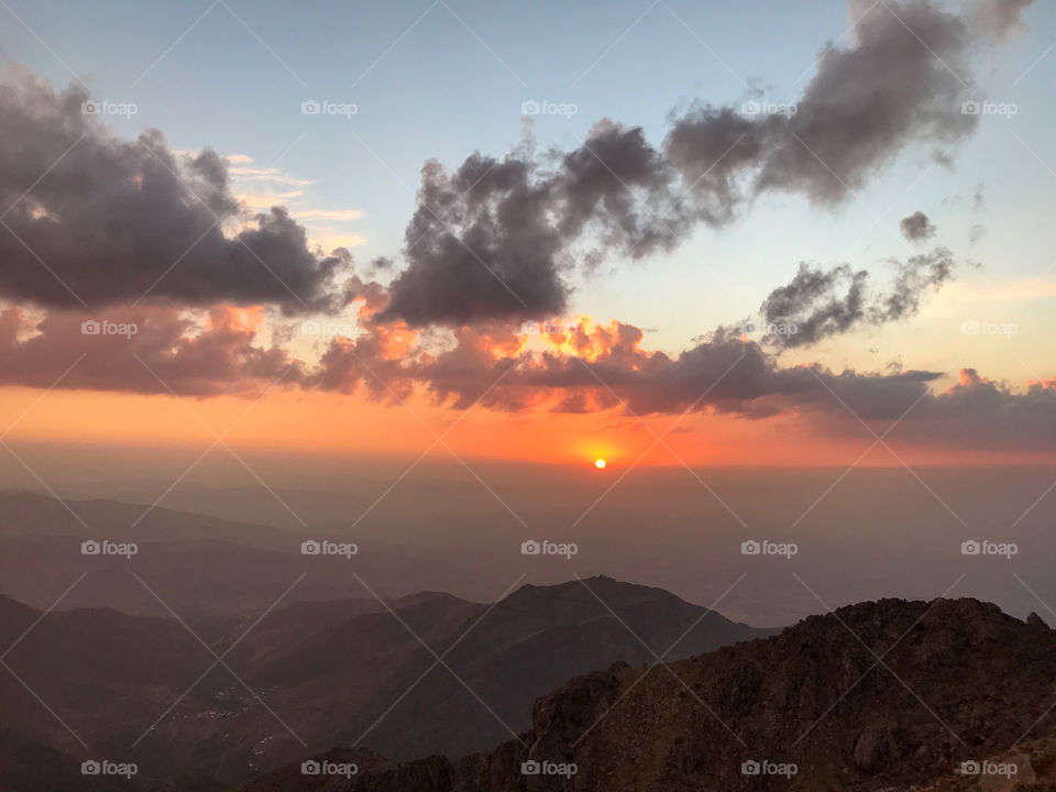 The most beautifull sunset from Dalani mountains in Iran