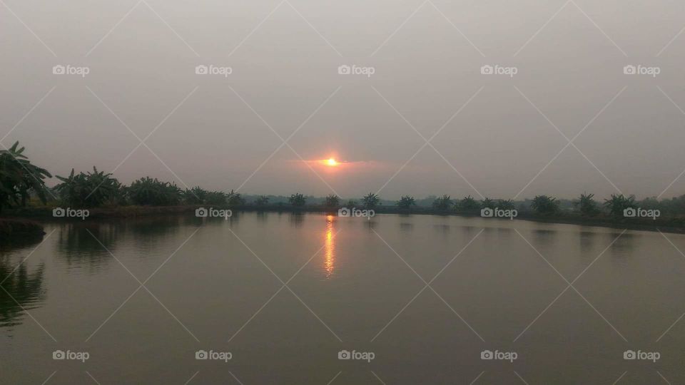 Water, Reflection, Lake, Sunset, Dawn