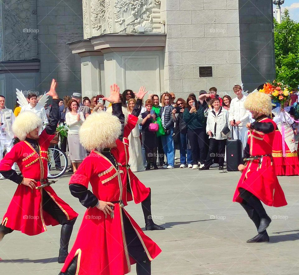 Lezginka.  National dance of the peoples of the Caucasus.  Eagle dance.