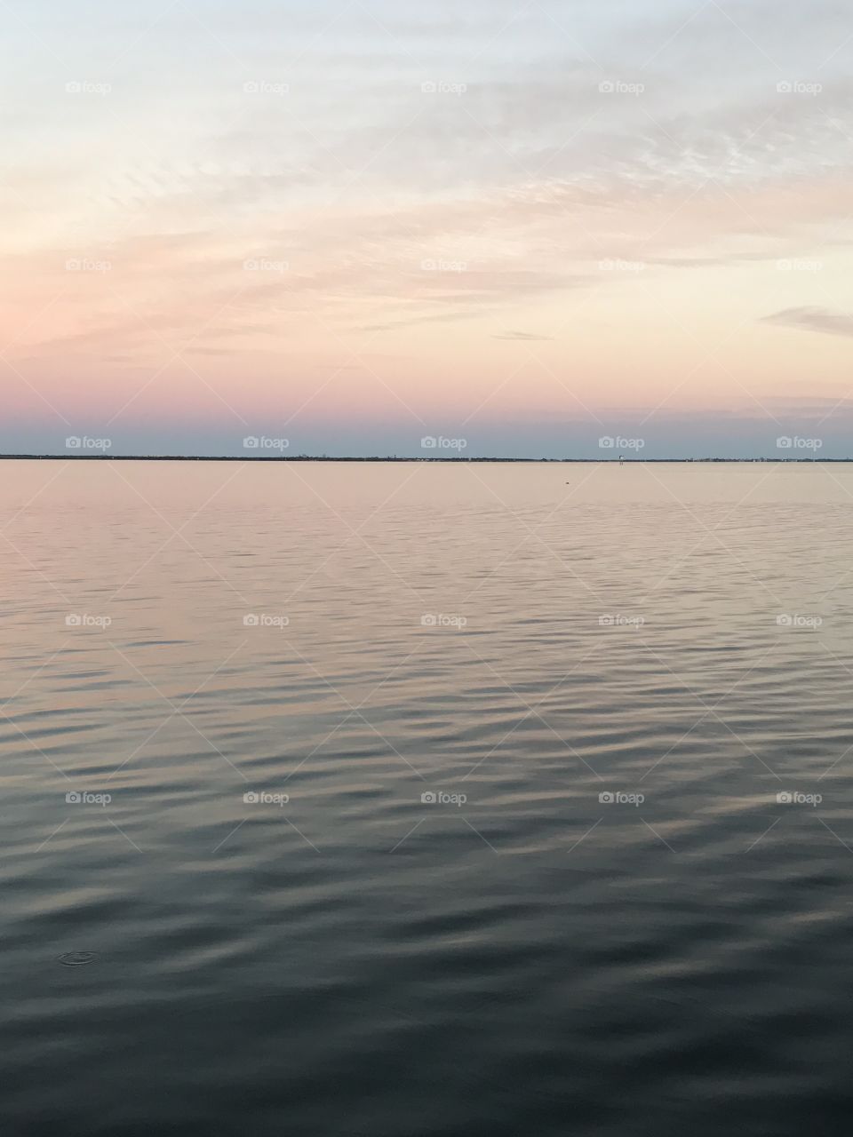 Soft pastel sunset over the ocean