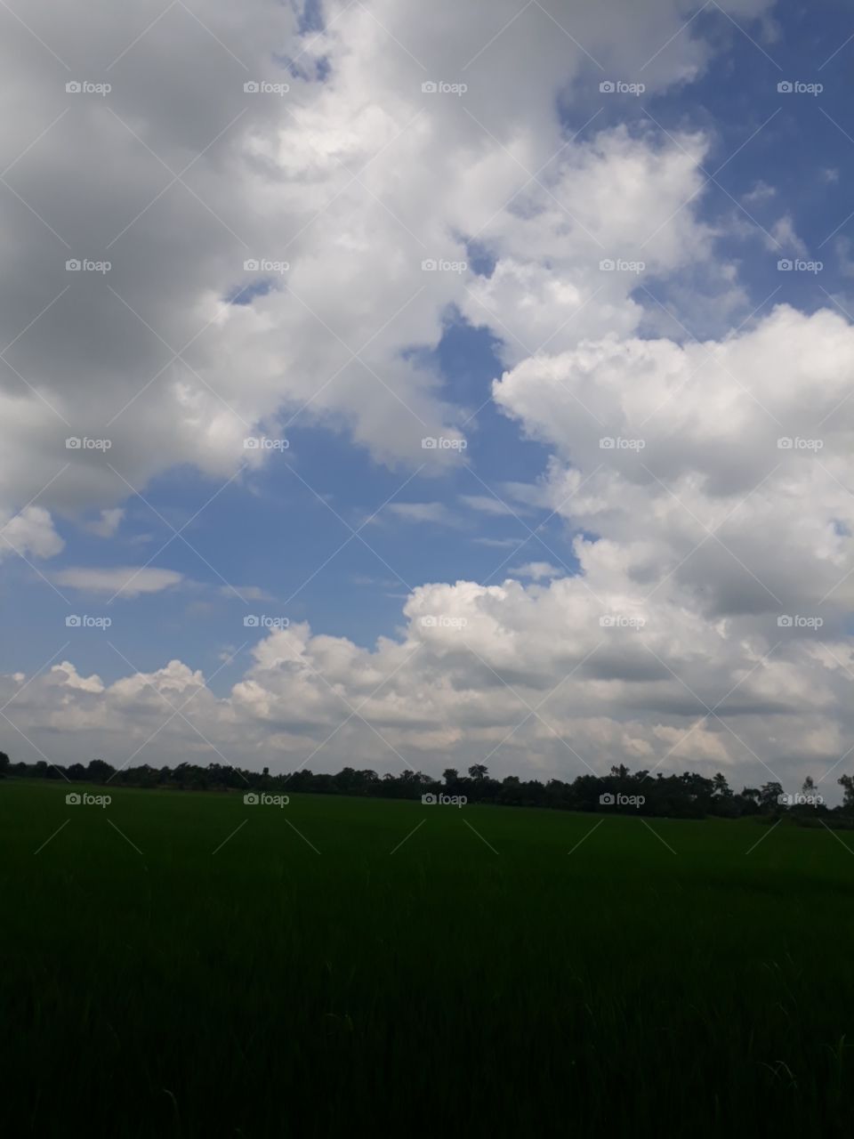 Beautiful cloud in the sky Indian village