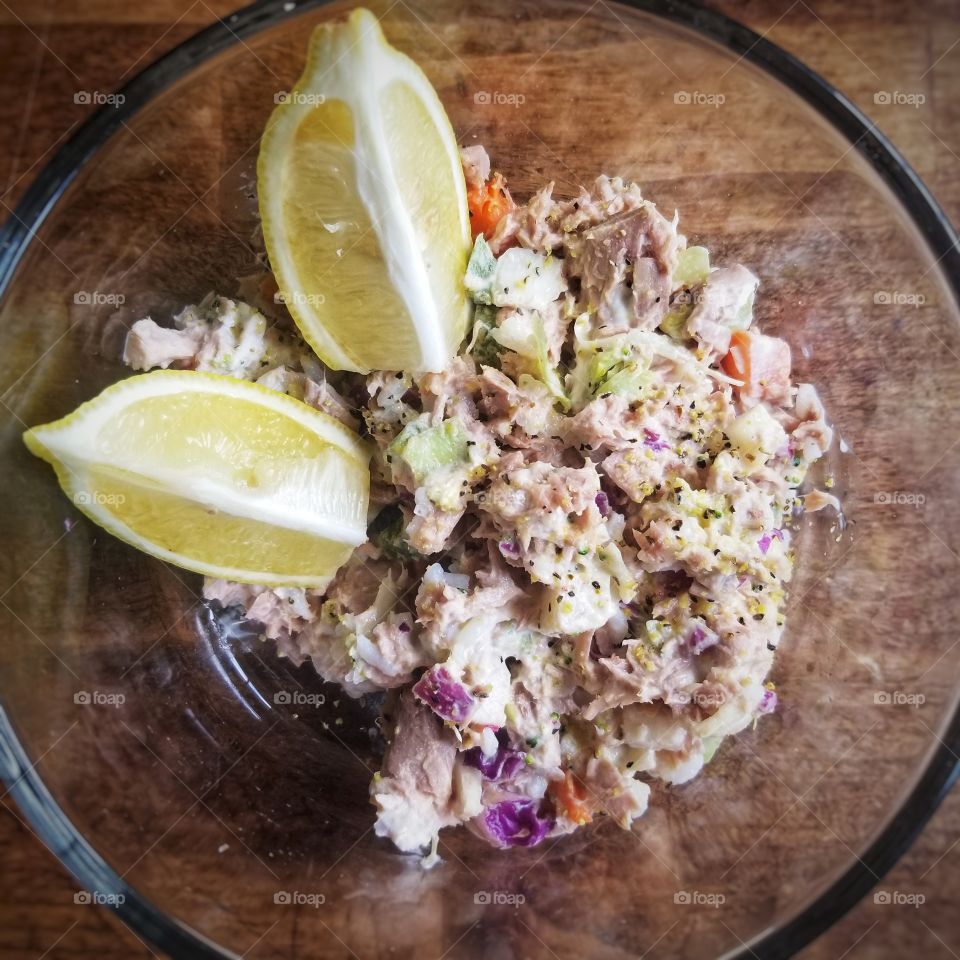 My spicy beefed up tuna salad