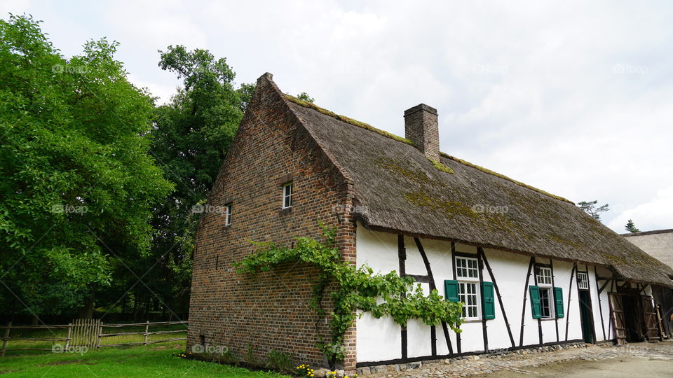 Old farmhouse at Domain Bokrijk in Belgium.