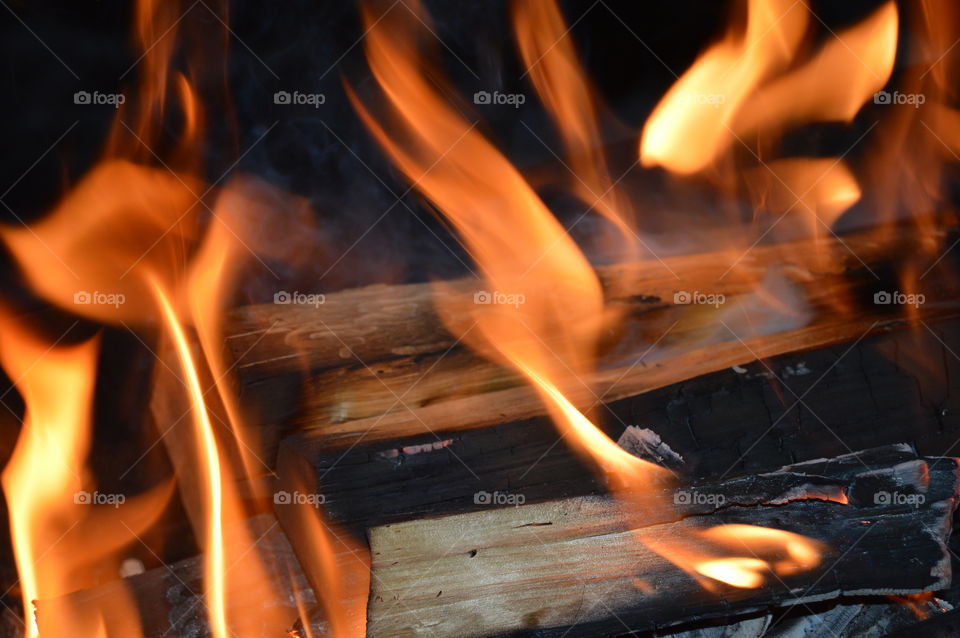 Barbecue with real fire