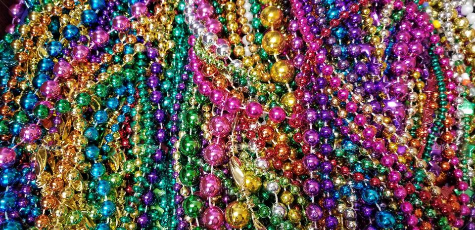 Mardi Gras necklaces