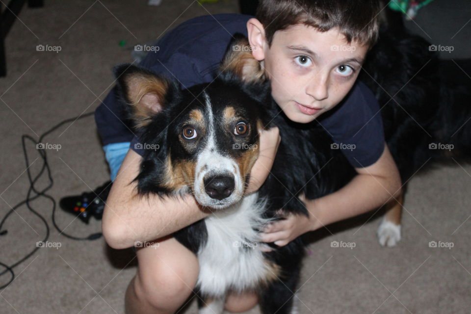boy and his dog
