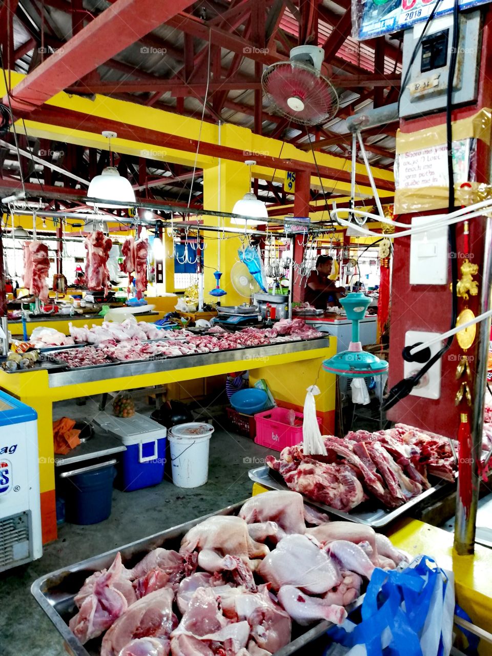 Local meat market in Mamburao, Mindoro, Island of Philippines