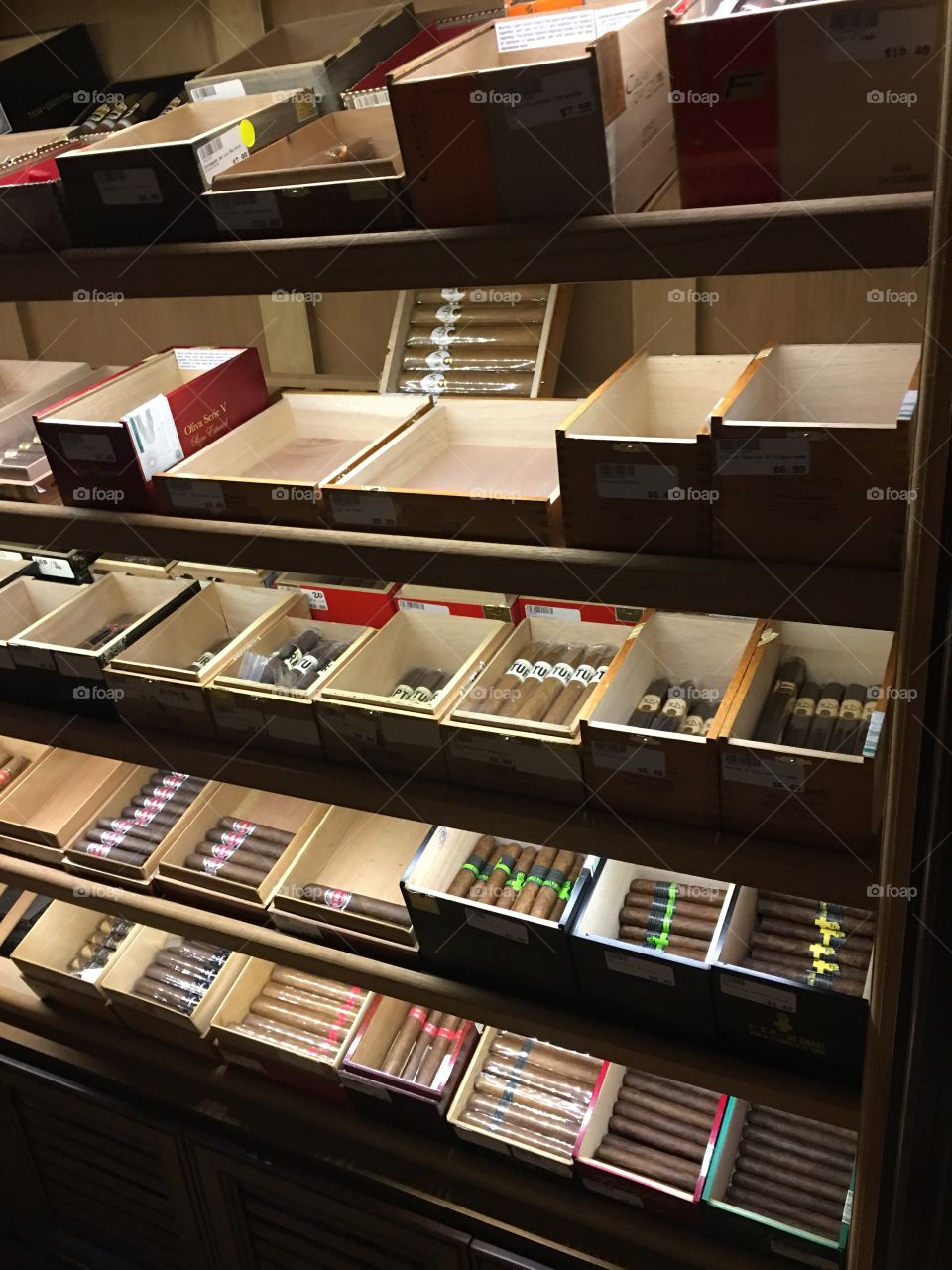 Cigar shop selection