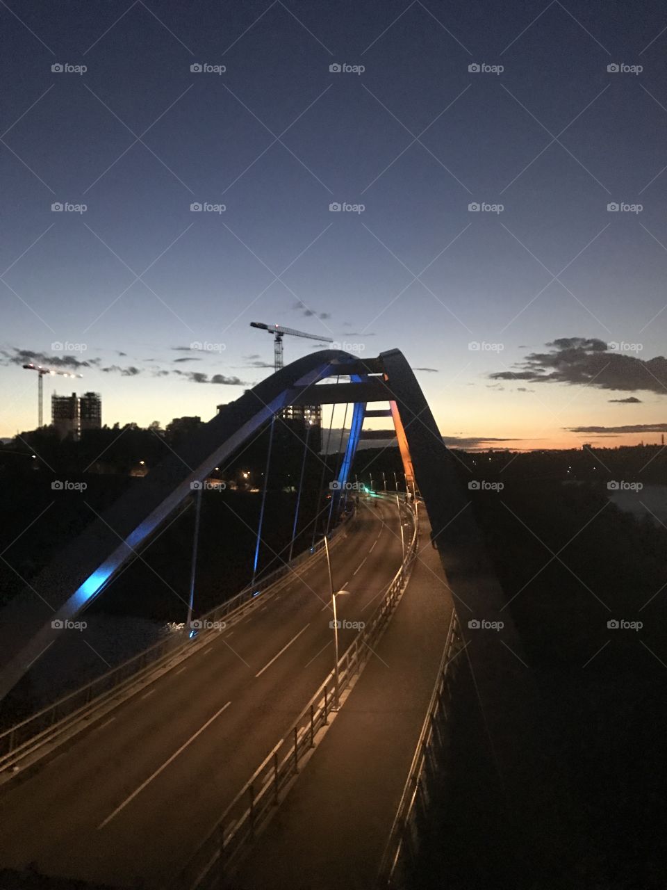 Bridge and beautiful sunset 