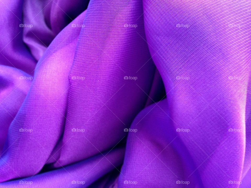 Overhead view of purple fabric