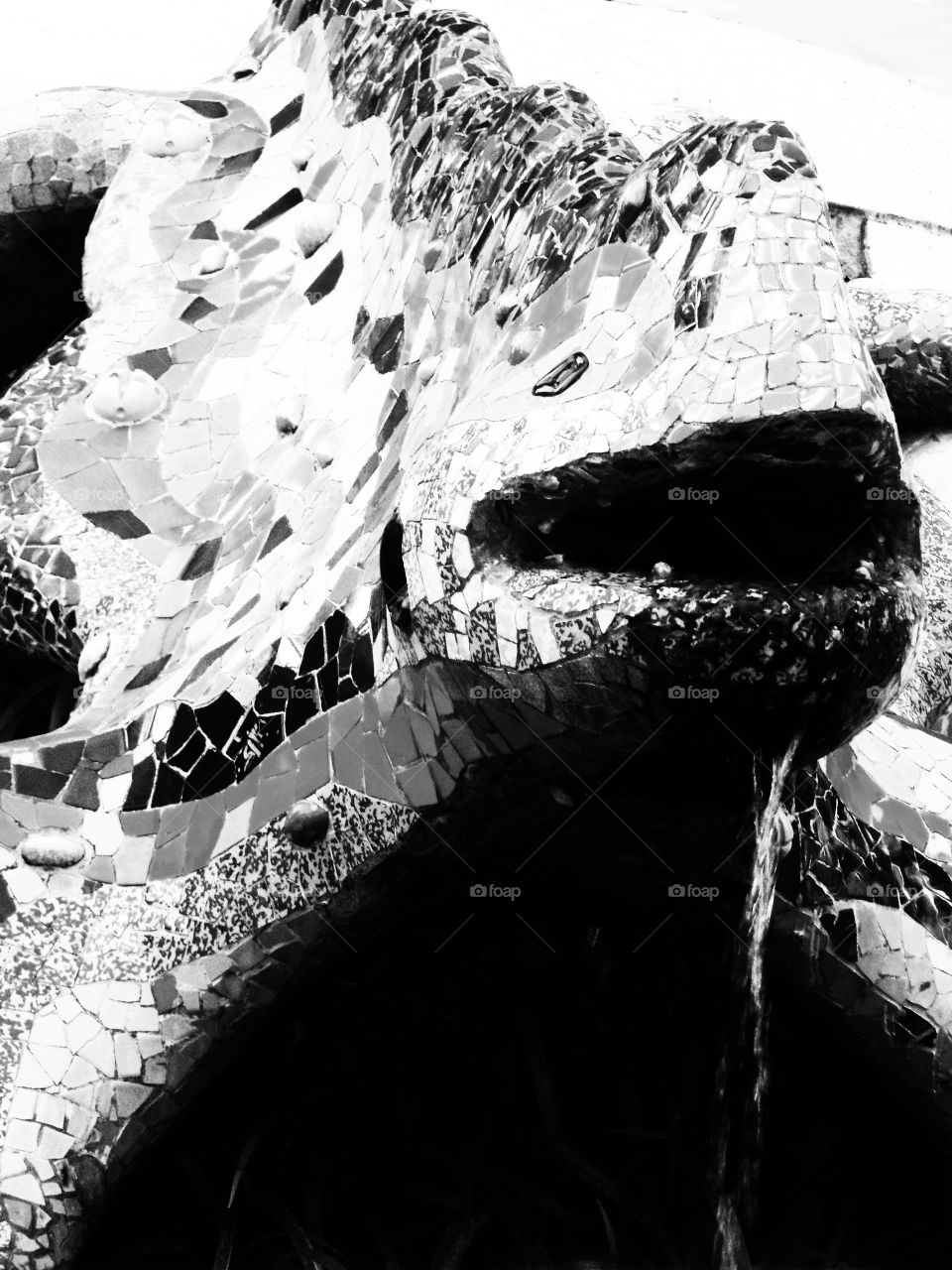 Salamander of Gaudi in the park Guell in Barcelone in Spain