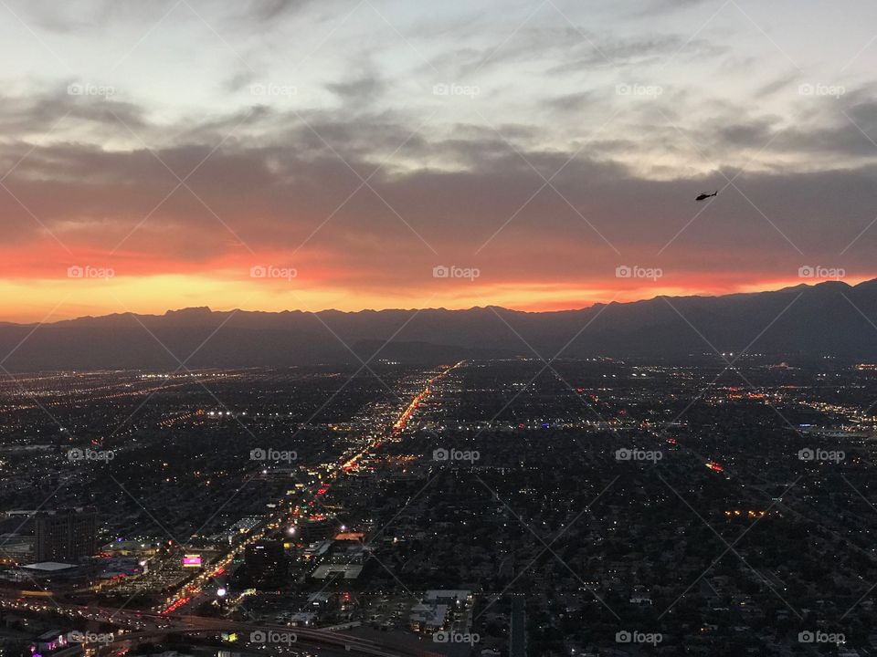 Sunset over Vegas
