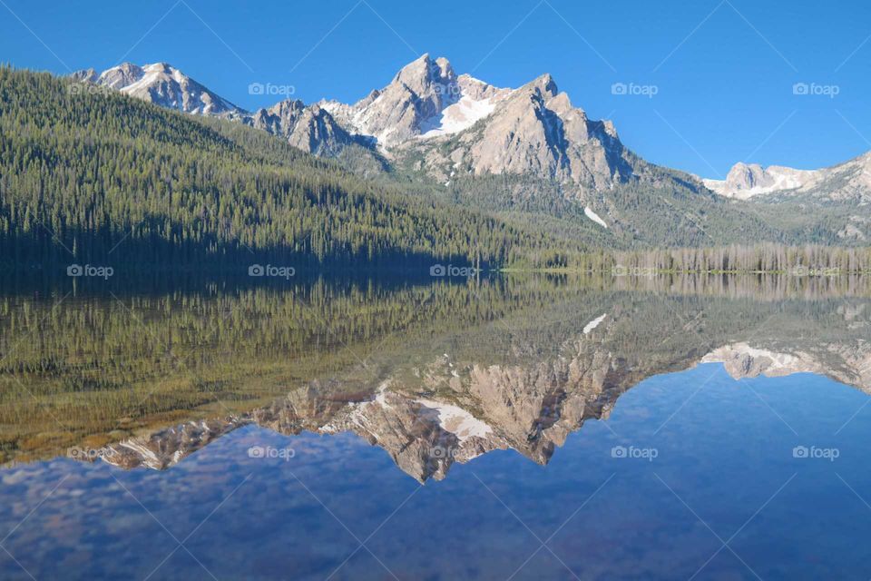 Reflection of mountain in lake