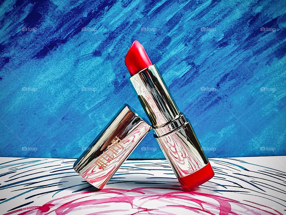 A bright, beautiful Milani lipstick, adds a stunning pop of color