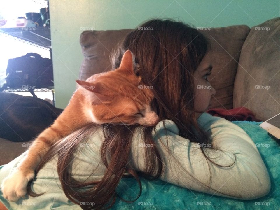 Hugs. Its safe to say that our cat is in love. 