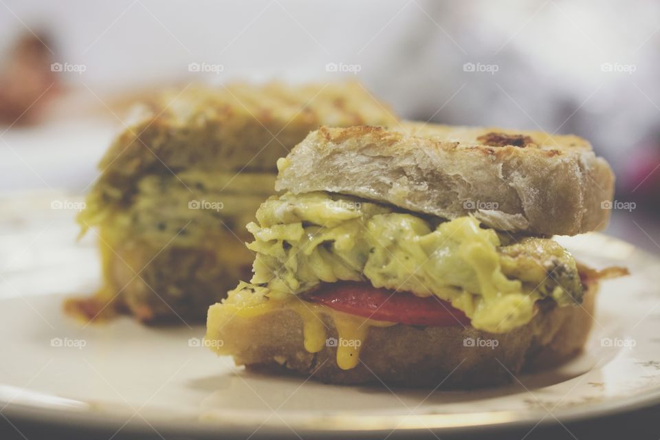 Panini sandwich with egg 