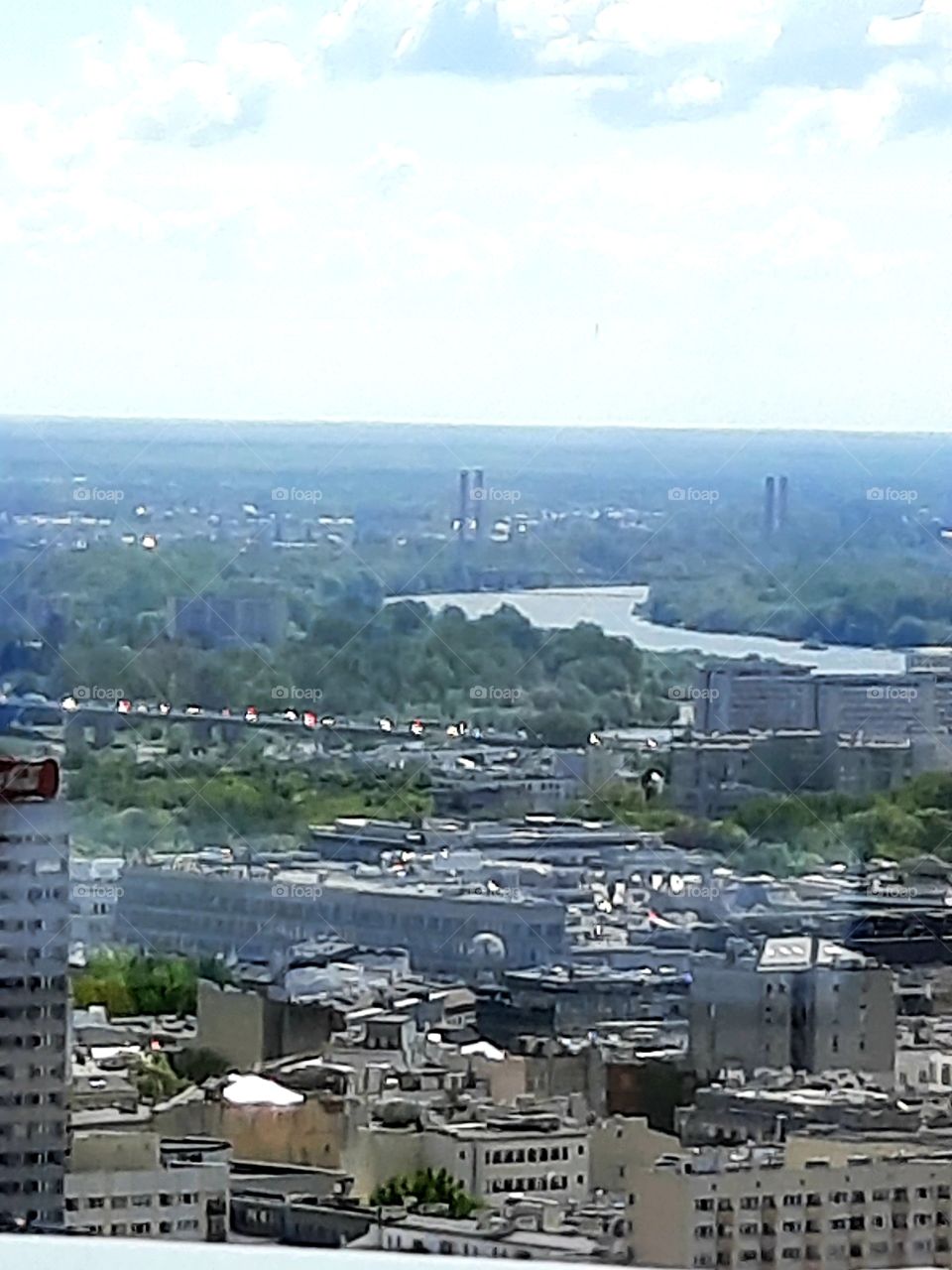 vue from up above on river and suburbs