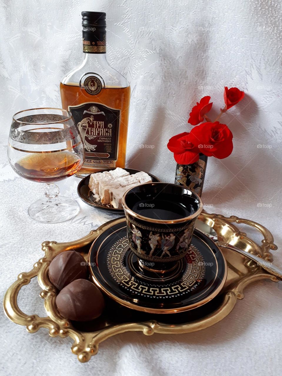 Coffee with cognac