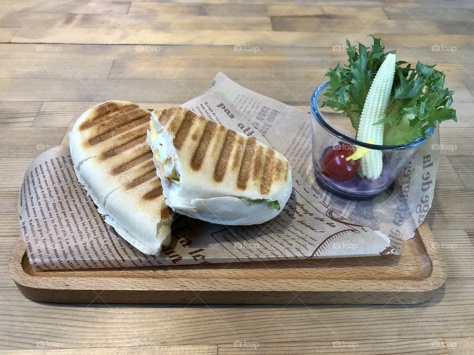 Breakfast. Panini