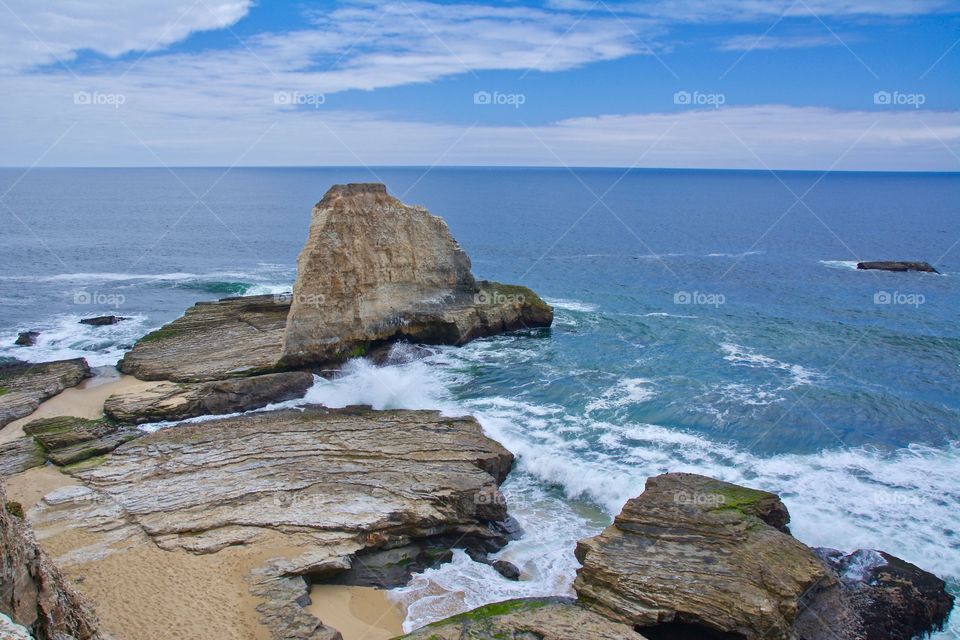 Amazing Panther Beach near Santa Cruz in California 