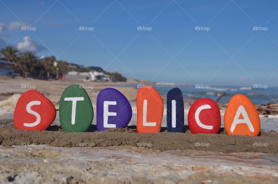 Stelica, nickname of Stelian, romanian male name on stones