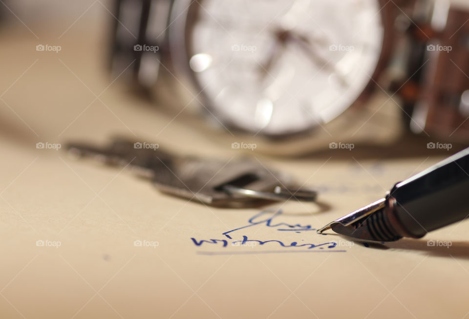 Contract signing
Execution of contract. Business dealings.