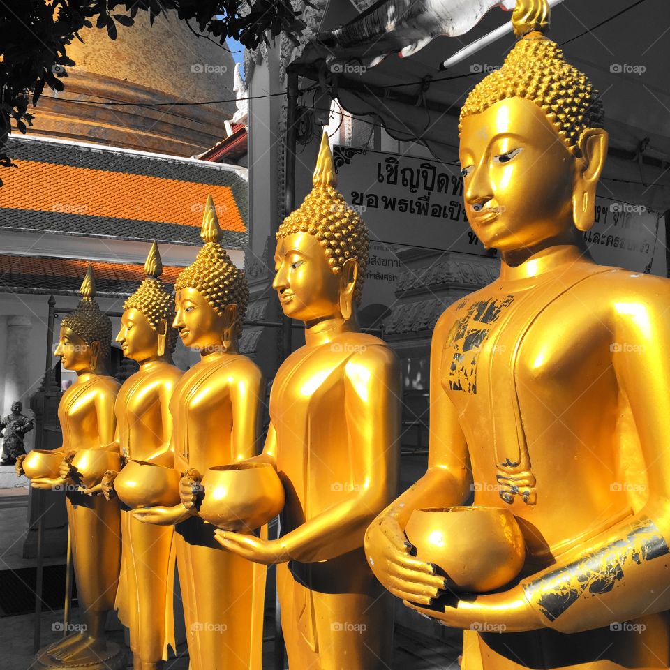 Standing buddha statue. Standing buddha statue, Thailand