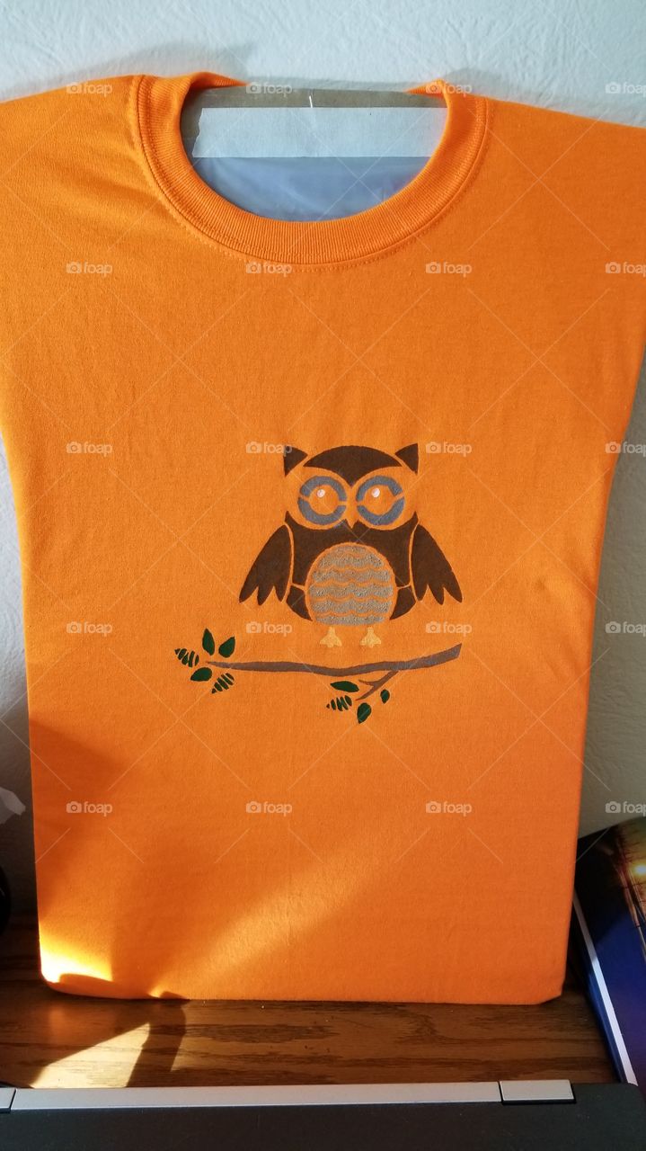 Owl Stenciled Shirt