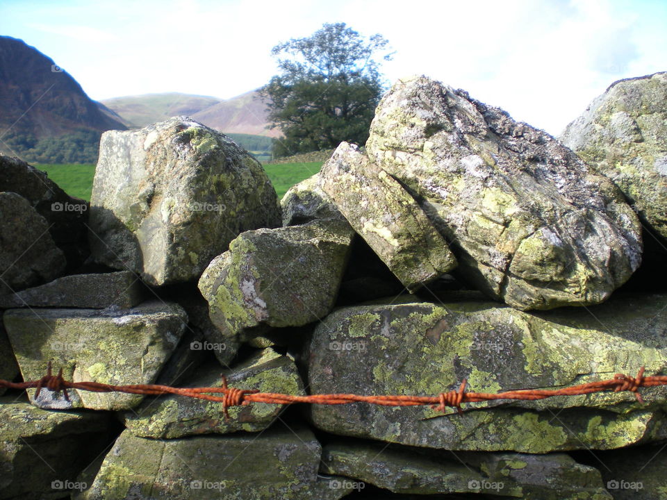 Dry stone wall
