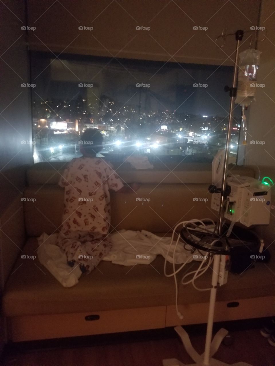 Child getting ready for surgery at Children's Hospital Los Angeles.