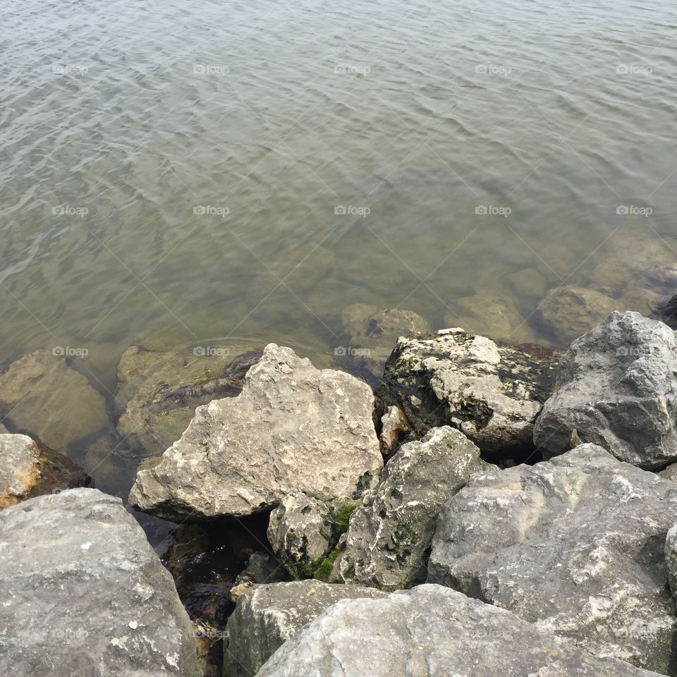 Rocks at the lake