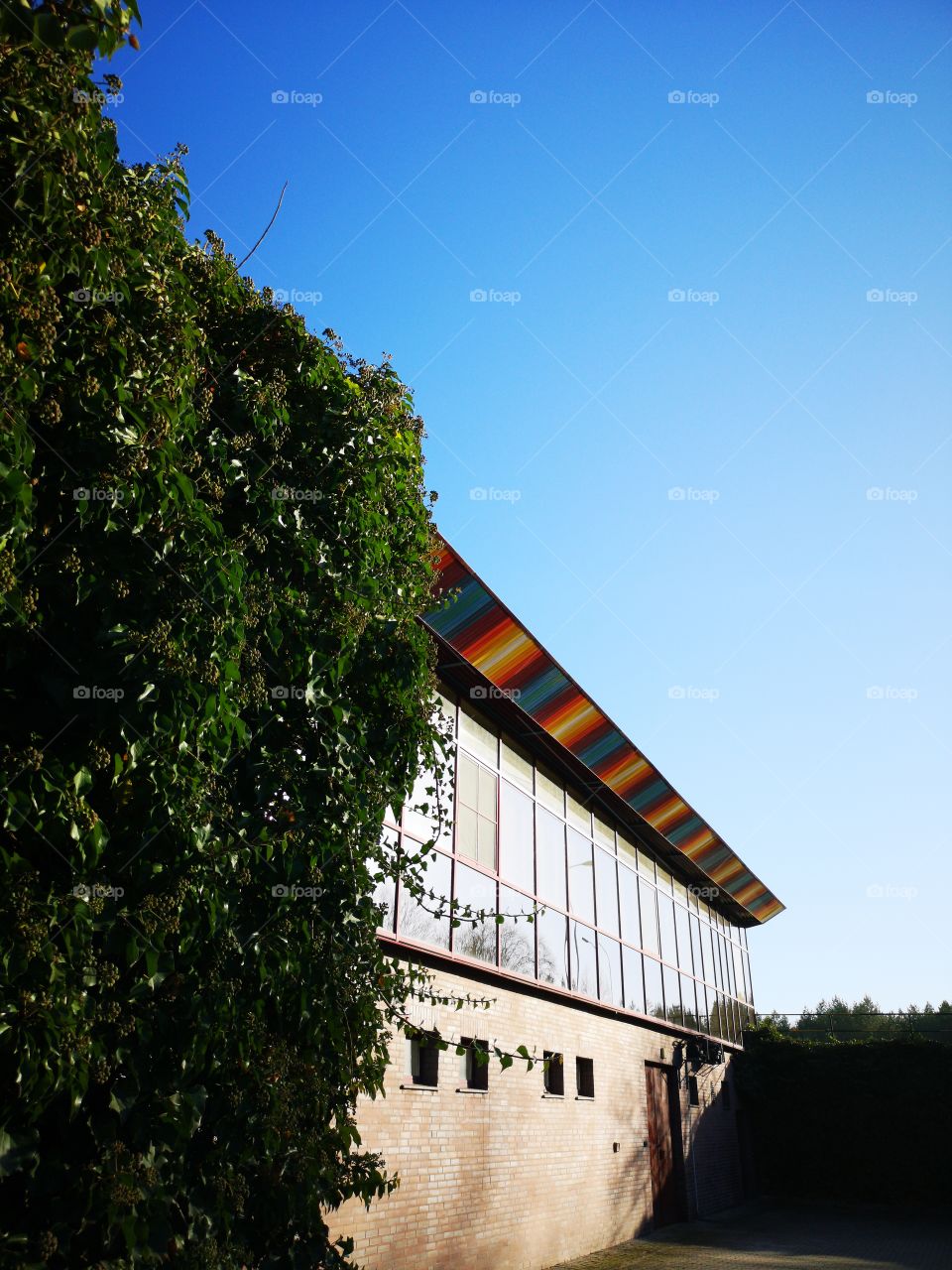 Blue sky and rainbow