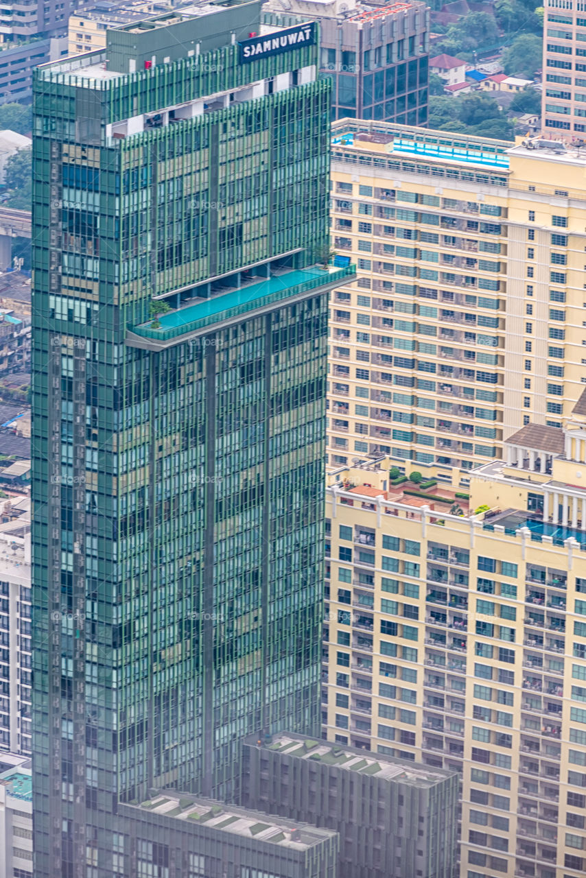 Beautiful skyscraper scene in Bangkok city Thailand