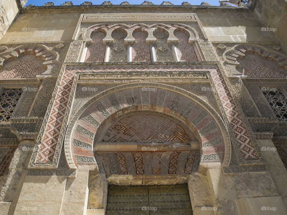 Wonderful facade and door of the Mosque