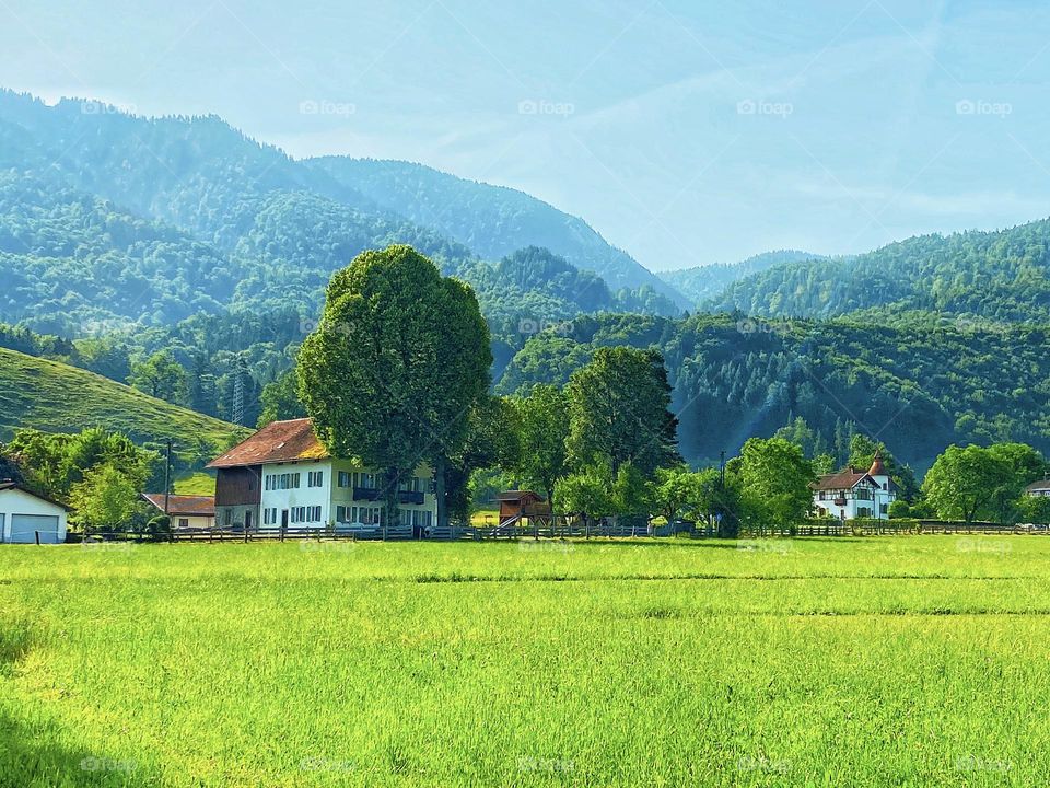 Peaceful Bavarian Countryside in Germany