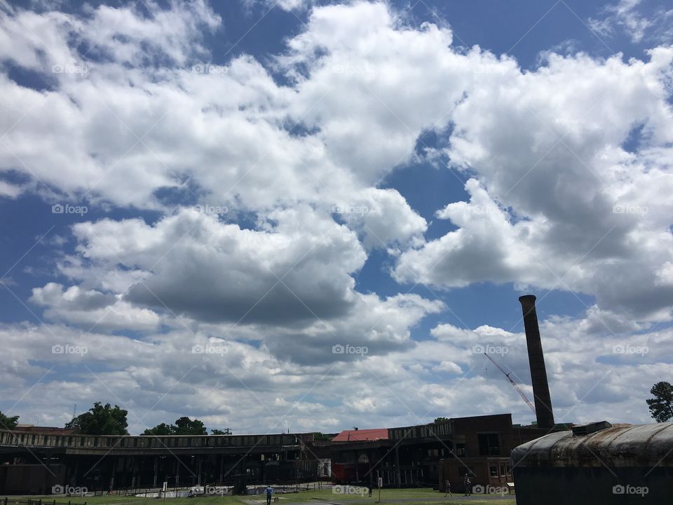 Clouds over the roundhouse 
