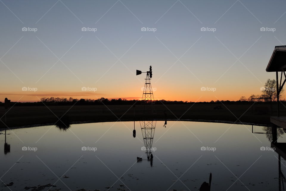 Windmill reflection 