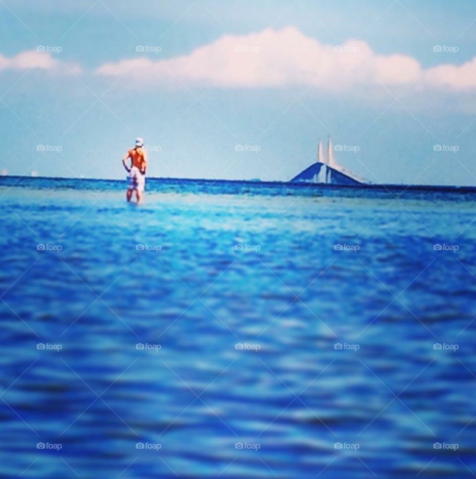 Walk on water man skyway bridge by sunnysmiles 