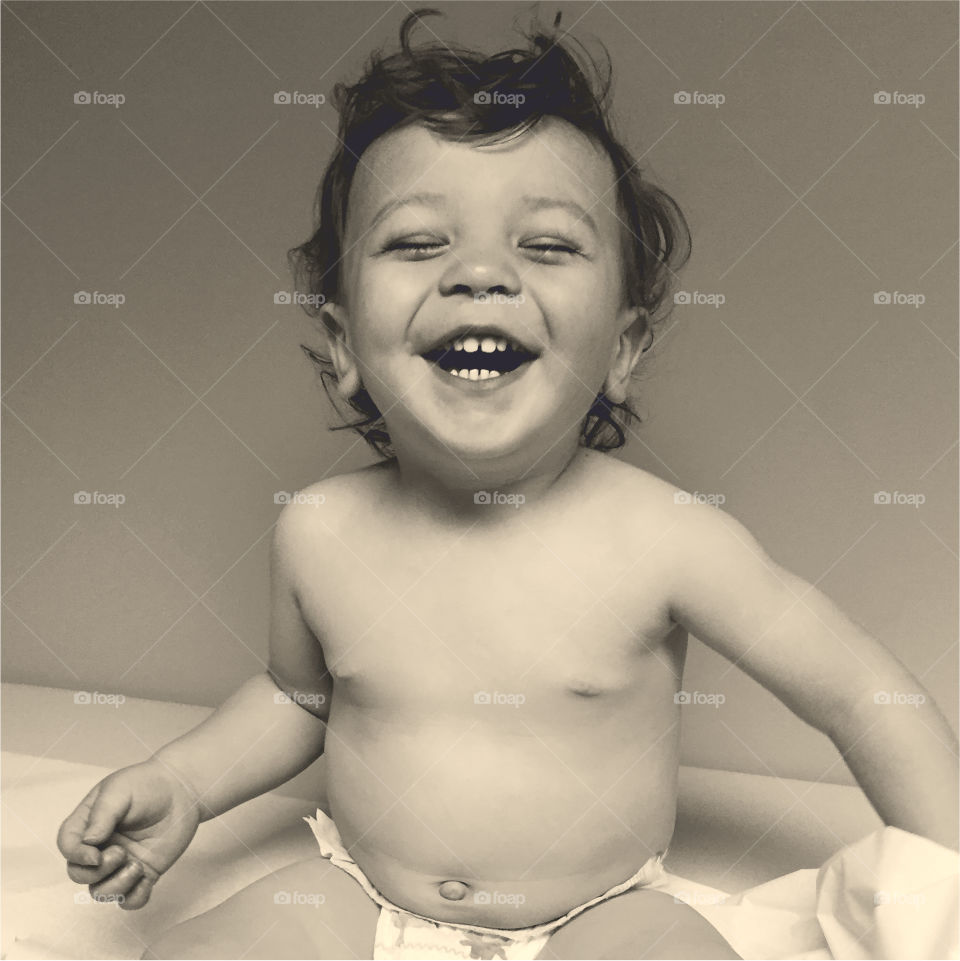 Portrait of a smiling baby