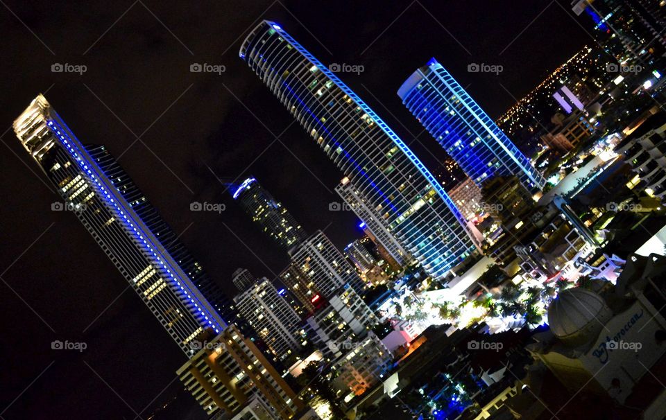 Night lights of Surfer’s Paradise, Gold Coast, Australia