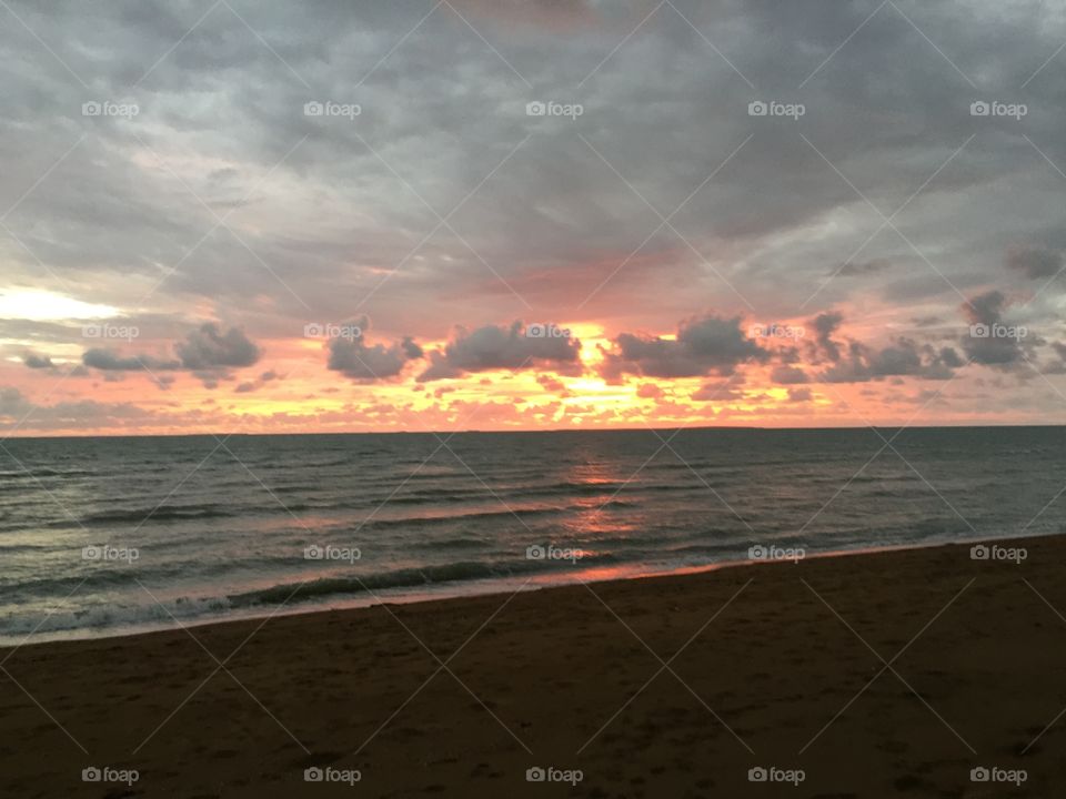 Sunrise over Carmila beach 