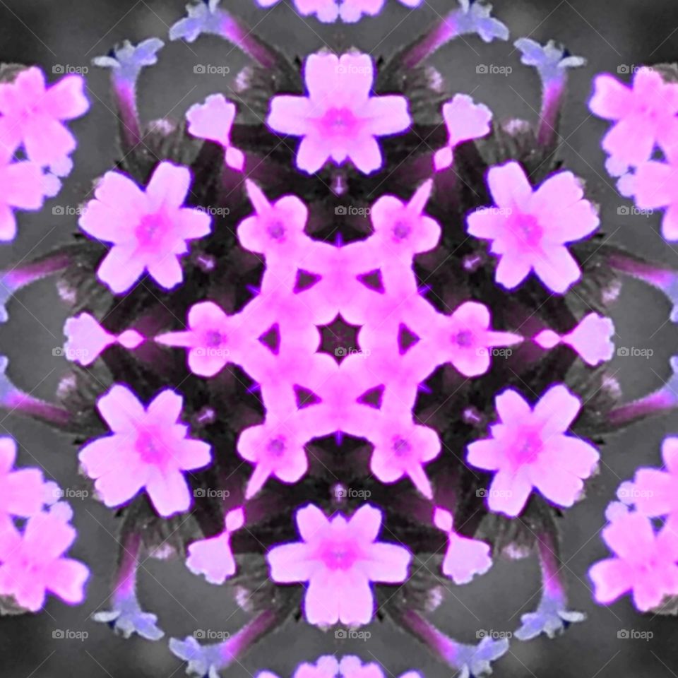 small pink flower kaleidoscope