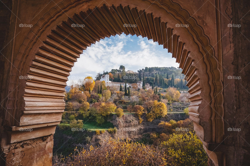 Fall colors and ancient archways in Granada 