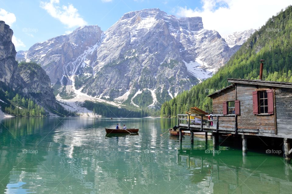 lake and mountains