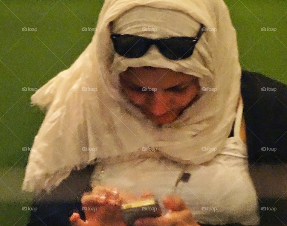 Arab Woman On Smartphone