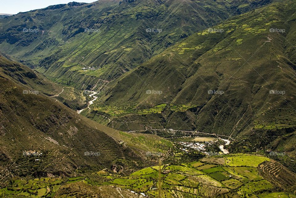 Panoramic view of a small town 