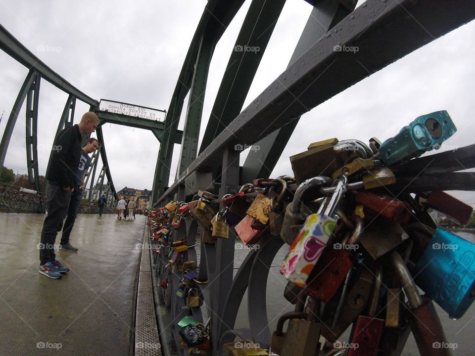 Love locks bridge