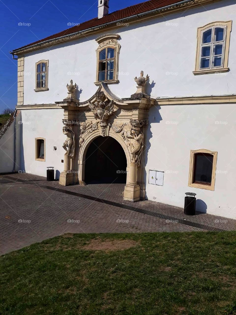 Historical building with an impressive gate