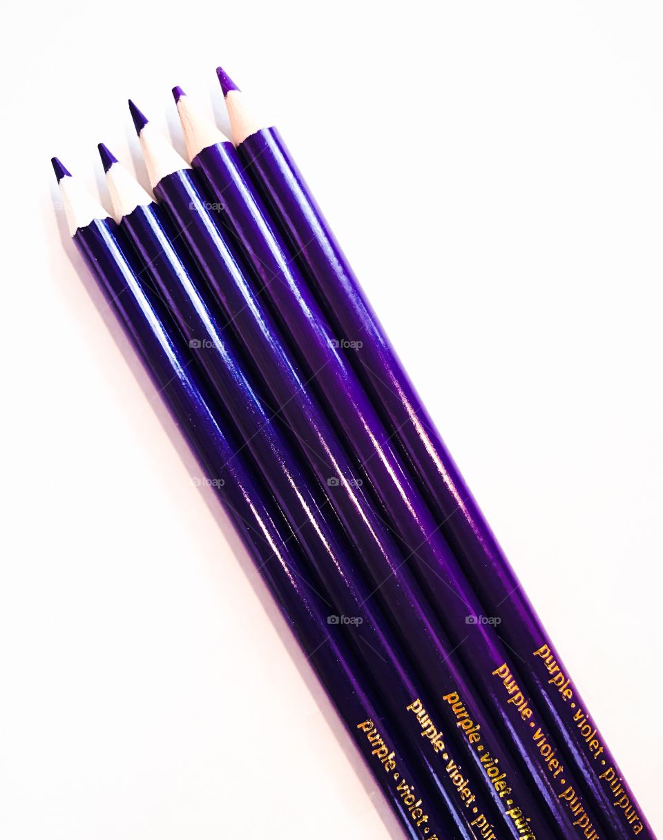 Purple art pencils 